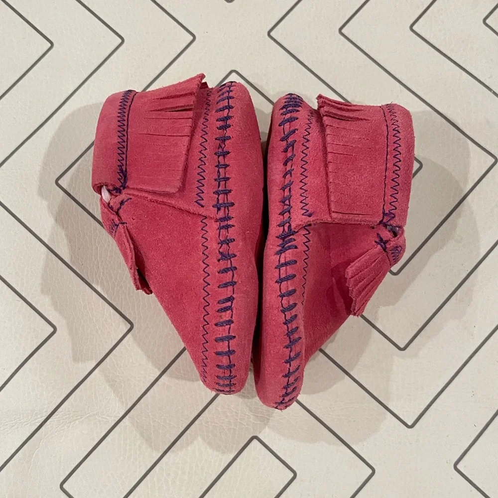 Minnetonka Pink Riley Booties